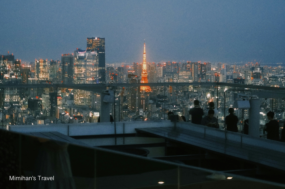 從SHIBUYA SKY可以看東京鐵塔,晚上點燈後超美