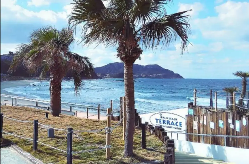糸島Palm Beach海景咖啡廳與白沙灘